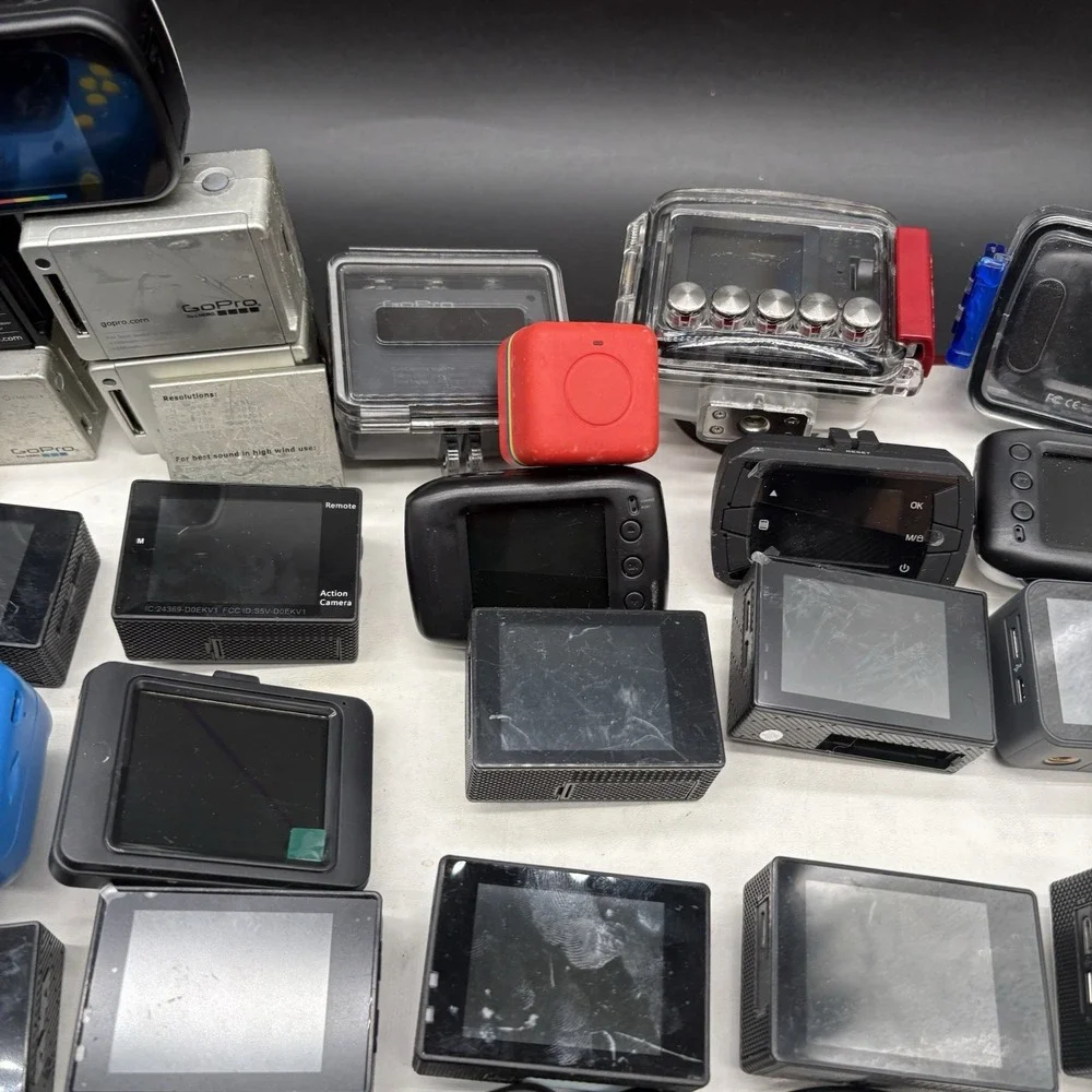 Lot 24 Action Cameras GoPro Hero Polaroid 4K Waterproof Bundle Parts Repair